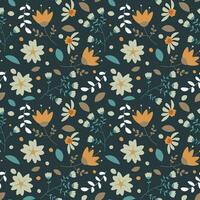 Floral pattern in seamless style. vector