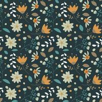 Floral pattern in seamless style. vector