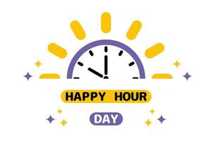 National Happy Hour Day background. vector