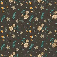 Floral pattern in seamless style. vector