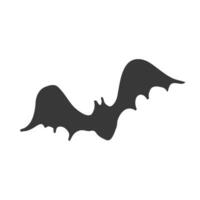 Doodle illustration of Bat. Halloween concept. Simple line sketch vector