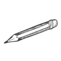 Pencil with a rubber - drawing. School concept vector