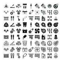 81 Vector Car Engine Parts Elements and Icons Pack