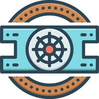 color icon for vault vector