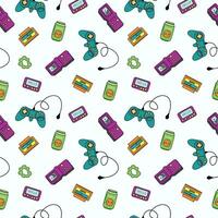 Seamless retro pattern. Nostalgia of the 90s. Design for fabric, textiles, wallpaper, packaging. vector