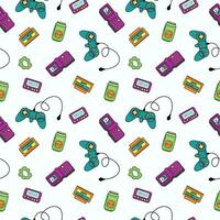 Seamless retro pattern. Nostalgia of the 90s. Design for fabric, textiles, wallpaper, packaging. vector