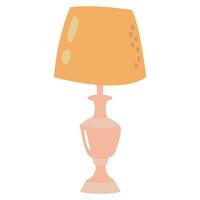 Hand-drawn table lamp. White background, isolate. vector