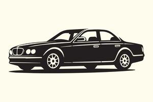 Monochrome silhouette retro muscle car vector