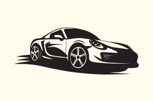 Race car symbol logo silhouette vector