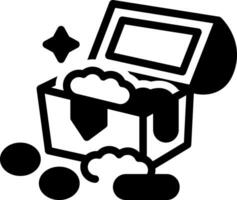 solid icon for treasure vector