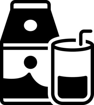 solid icon for milk vector