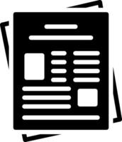 solid icon for newspapers vector