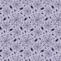 Pattern for Halloween with spiders and spider web vector