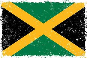 Jamaica flag grunge distressed style vector