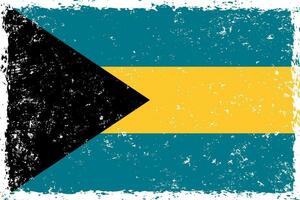 Bahamas flag grunge distressed style vector