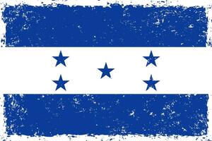 Honduras flag grunge distressed style vector