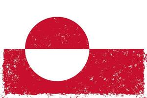 Greenland flag grunge distressed style vector
