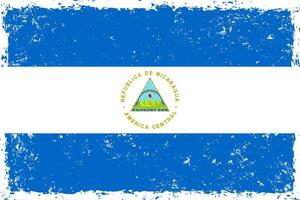 Nicaragua bandera grunge afligido estilo vector