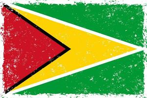 Guyana flag grunge distressed style vector