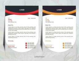 vector professional letterhead template design for your business