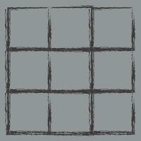 Grunge square and rectangle frames. Ink empty black boxes set. Rectangle borders collections. Rubber square stamp imprint. Vector illustration isolated on white background.