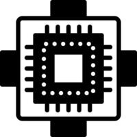 solid icon for processors vector