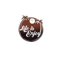 Enjoy your life, Motivational Typography T-Shirt Design vector