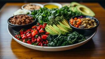 Superfood menu elevating dining to new level. Generative AI photo