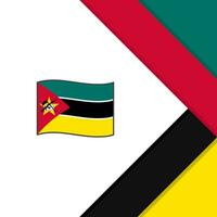 Mozambique Flag Abstract Background Design Template. Mozambique Independence Day Banner Social Media Post. Mozambique Cartoon vector