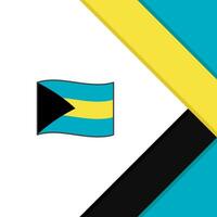 Bahamas Flag Abstract Background Design Template. Bahamas Independence Day Banner Social Media Post. Bahamas Cartoon vector