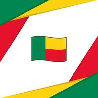Benin Flag Abstract Background Design Template. Benin Independence Day Banner Social Media Post. Benin vector