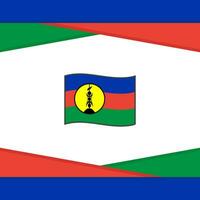 New Caledonia Flag Abstract Background Design Template. New Caledonia Independence Day Banner Social Media Post. Vector