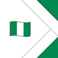 Nigeria Flag Abstract Background Design Template. Nigeria Independence Day Banner Social Media Post. Nigeria Cartoon vector
