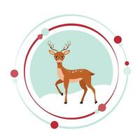 Reindeer holiday vector illustration graphic icon decal