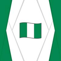 Nigeria Flag Abstract Background Design Template. Nigeria Independence Day Banner Social Media Post. Nigeria Background vector