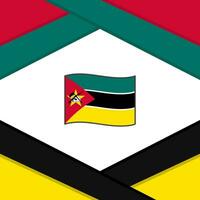 Mozambique Flag Abstract Background Design Template. Mozambique Independence Day Banner Social Media Post. Mozambique Template vector