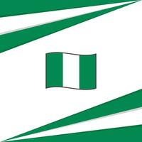 Nigeria Flag Abstract Background Design Template. Nigeria Independence Day Banner Social Media Post. Nigeria Design vector