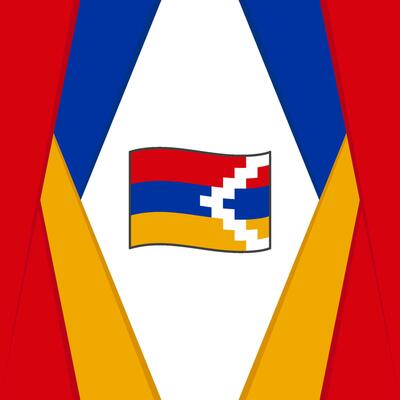 Nagorno Karabakh Flag Abstract Background Design Template. Nagorno Karabakh Independence Day Banner Social Media Post. Nagorno Karabakh Background