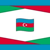 Azerbaijan Flag Abstract Background Design Template. Azerbaijan Independence Day Banner Social Media Post. Azerbaijan Vector