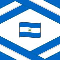 Nicaragua Flag Abstract Background Design Template. Nicaragua Independence Day Banner Social Media Post. Nicaragua Template vector
