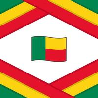 Benin Flag Abstract Background Design Template. Benin Independence Day Banner Social Media Post. Benin Template vector