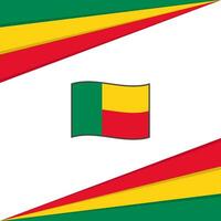 Benin Flag Abstract Background Design Template. Benin Independence Day Banner Social Media Post. Benin Design vector