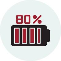 80 Percent Vector Icon