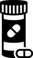 solid icon for pills vector