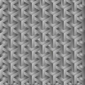 Geometric gray background. Isometric seamless pattern. vector