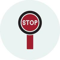 icono de vector de señal de stop