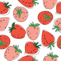 Seamless patterns with strawberry. Vector abstract design for paper, cover, fabric