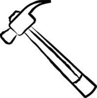 Hammer hand drawn vector illustration