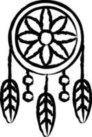 Dream Catcher hand drawn vector illustration