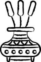 Incense hand drawn vector illustration